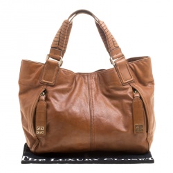 مملوكة مسبقًا حقيبة يد جيفنشي جلد بنية