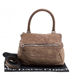 Pre Owned حقيبة كروس جيفنشي باندورا متوسطة جلد بنية