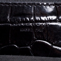 Pre Owned Givenchy Black Croc Embossed Leather Easy Tote
