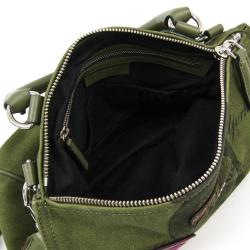 Pre Owned Givenchy Olive Green Printed Canvas Pandora Bag
