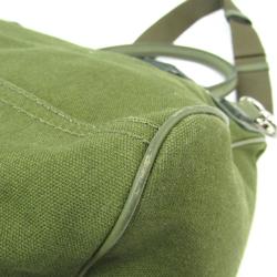 Pre Owned Givenchy Olive Green Printed Canvas Pandora Bag