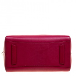 Pre Owned Givenchy Magenta Leather Medium Antigona Satchel