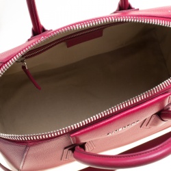 Pre Owned Givenchy Magenta Leather Medium Antigona Satchel