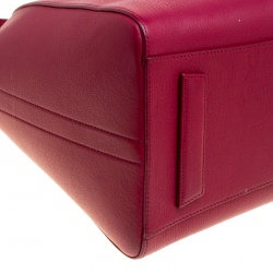 Pre Owned Givenchy Magenta Leather Medium Antigona Satchel