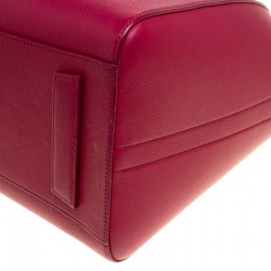 Pre Owned Givenchy Magenta Leather Medium Antigona Satchel