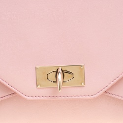 Pre Owned Givenchy Pink Leather Medium Shark Flap Clutch
