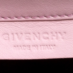 Pre Owned Givenchy Pink Leather Medium Shark Flap Clutch