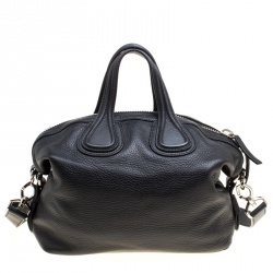 Givenchy Black Leather Small Nightingale Top Handle Bag