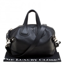 Givenchy Black Leather Small Nightingale Top Handle Bag