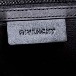 Pre Owned Givenchy Off White/Black Coated Canvas and Leather Shopper Tote