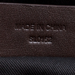 مملوكة مسبقًا حقيبة يد جيفنشي شوبر جلد وكانفاس شهيرة بنية/ رمادية