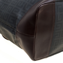 مملوكة مسبقًا حقيبة يد جيفنشي شوبر جلد وكانفاس شهيرة بنية/ رمادية