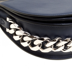 Givenchy Navy Blue Leather Mini Infinity Saddle Bag