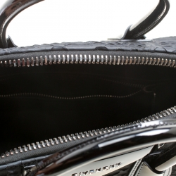 Givenchy Black Python and Patent Leather Small Antigona Top Handle Bag