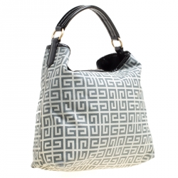 مملوكة مسبقًا حقيبة جيفنشي كانفاس مقوى شهير رمادية