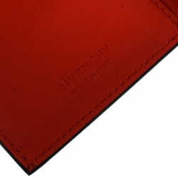 Pre Owned Givenchy Black Leather Horizon Trifold Wallet