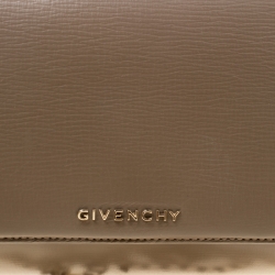 Pre Owned حقيبة كتف جيفنشي صندوق باندورا جلد بيج داكن صغيرة