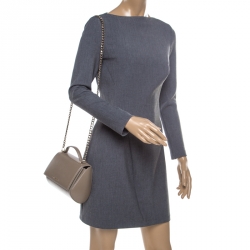 Pre Owned حقيبة كتف جيفنشي صندوق باندورا جلد بيج داكن صغيرة