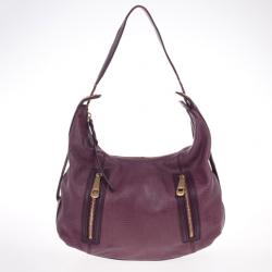 Givenchy Violet Monogram Embossed Leather Hobo