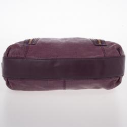 Givenchy Violet Monogram Embossed Leather Hobo