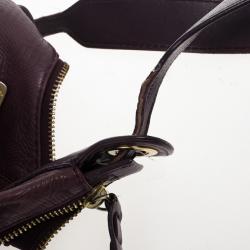 Givenchy Violet Monogram Embossed Leather Hobo