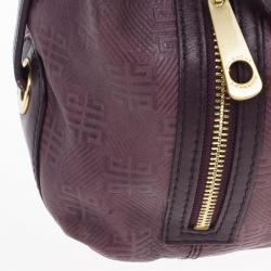 Givenchy Violet Monogram Embossed Leather Hobo