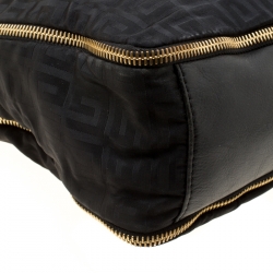 Givenchy Black Signature Nylon and Leather Top Handle Bag