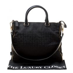 Givenchy Black Signature Nylon and Leather Top Handle Bag