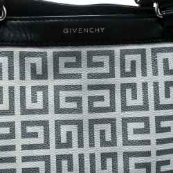 Pre Owned Givenchy Grey/Black Coated Canvas and Leather Shopper Tote
