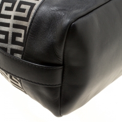 Givenchy Grey/Black Signature Canvas Top Handle Bag