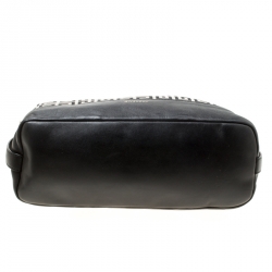 Givenchy Grey/Black Signature Canvas Top Handle Bag