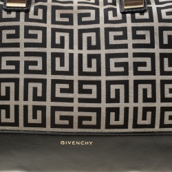 Givenchy Grey/Black Signature Canvas Top Handle Bag