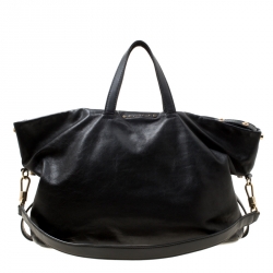 مملوكة مسبقًا حقيبة جيفنشي بيد علوية جلد سوداء