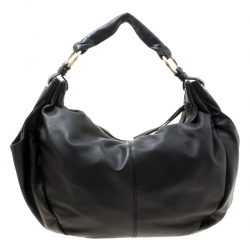 Pre Owned Givenchy Black Leather Hobo