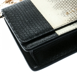 Givenchy Monochrome Python Embossed Leather Clutch 
