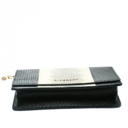Givenchy Monochrome Python Embossed Leather Clutch 