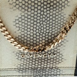 Givenchy Monochrome Python Embossed Leather Clutch 