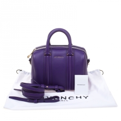 Givenchy Purple Leather Mini Lucrezia Duffel Bag