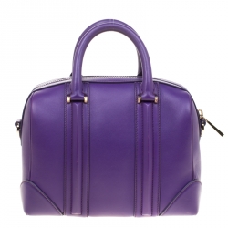Givenchy Purple Leather Mini Lucrezia Duffel Bag