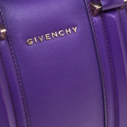 Givenchy Purple Leather Mini Lucrezia Duffel Bag