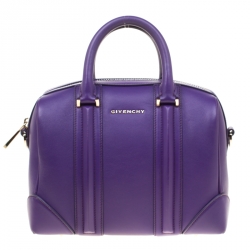 Givenchy Purple Leather Mini Lucrezia Duffel Bag