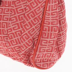 مملوكة مسبقًا Givenchy Red Canvas Monogram and Leather Satchel 
