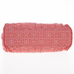 مملوكة مسبقًا Givenchy Red Canvas Monogram and Leather Satchel 