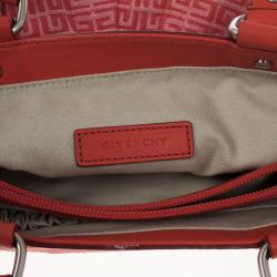 مملوكة مسبقًا Givenchy Red Canvas Monogram and Leather Satchel 