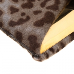 ممل وكة مسبقًا Givenchy Beige Leopard Print Pony Hair Antigona Envelope Clutch Bag