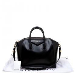 Givenchy Black Leather Antigona Top Handle Bag
