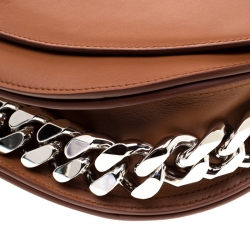 Pre Owned Givenchy Brown Leather Mini Infinity Saddle Bag