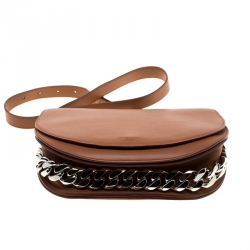 Pre Owned Givenchy Brown Leather Mini Infinity Saddle Bag