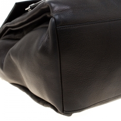 Givenchy Black Leather Pandora Flap Top Handle Bag