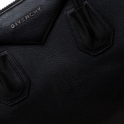 Pre Owned Givenchy Black Leather Antigona Top Handle Bag